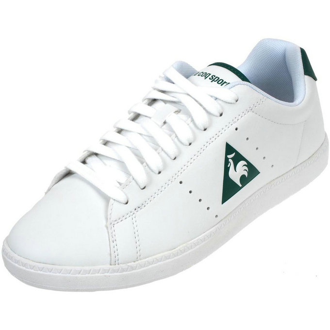 Le Coq Sportif Courtone Blanc/Vert Blanc - Chaussures Baskets Basses Homme